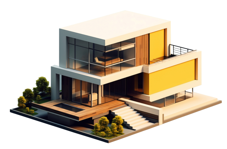 Image 3D d'une construction