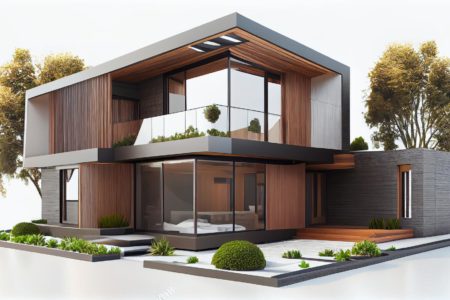 Image 3D d'une construction moderne